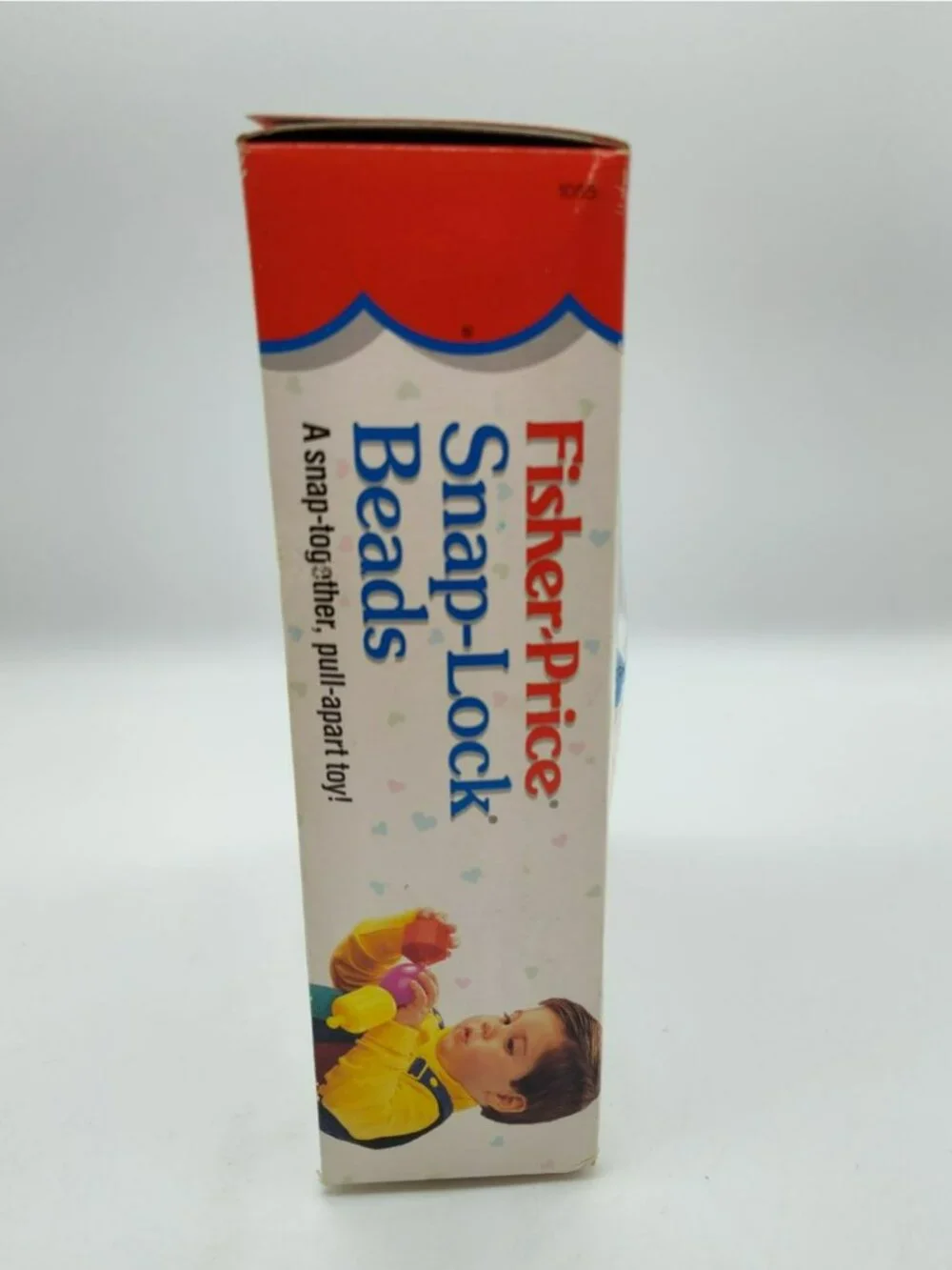 Vintage 1994 Fisher Price 13 Snap-Lock Beads Toy in Original Damaged Box